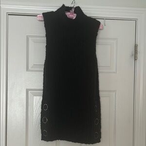 Club Monaco Black Sleeveless Turtleneck Sweater Dress